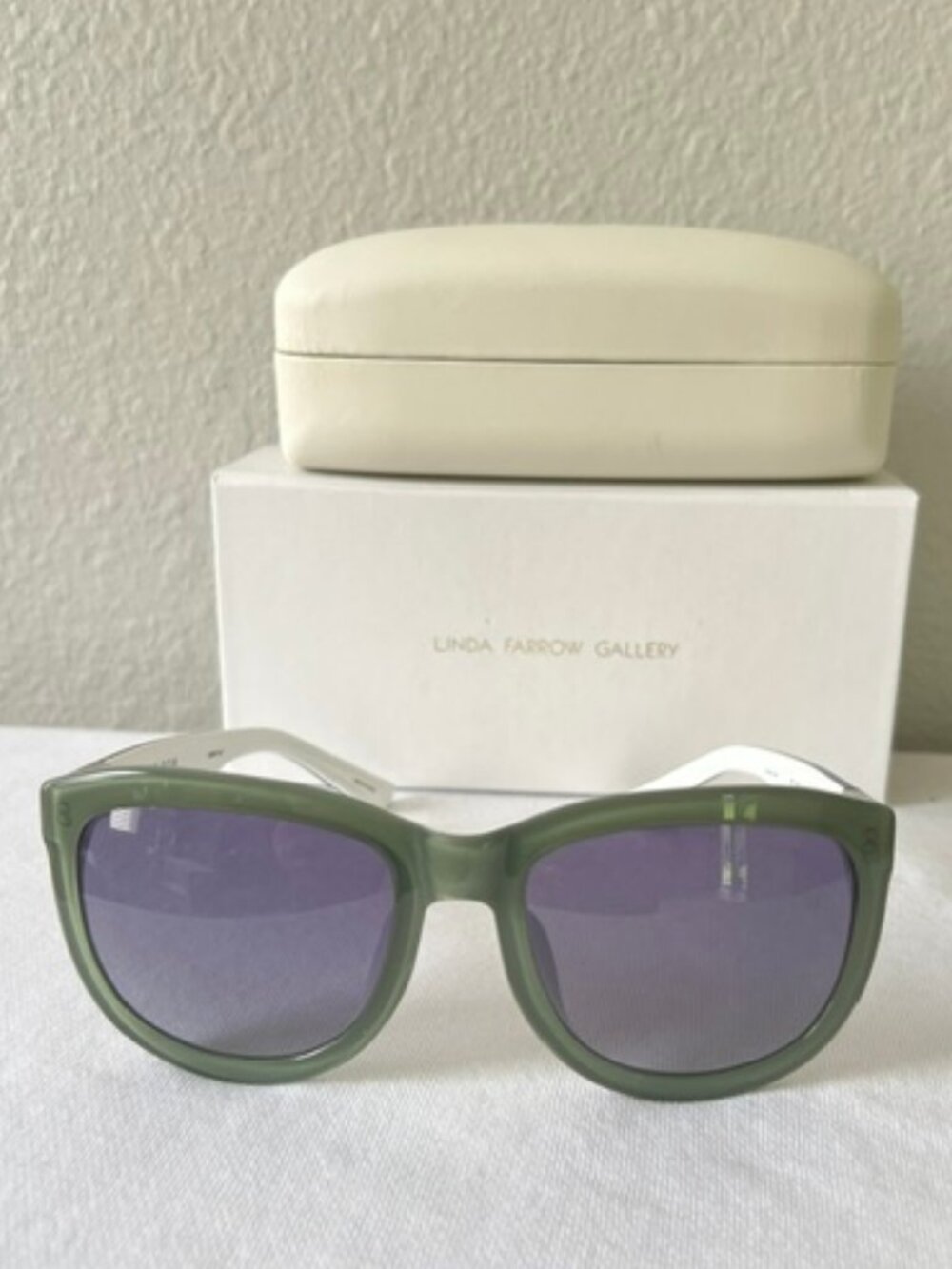 The Row x Linda Farrow 74/7 Grey Acetate Womens Sunglasses